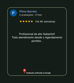 Avaliação 11 no Google sobre Dr. Marcel Carvalho