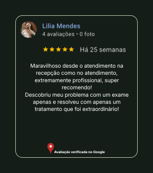 Avaliação 3 no Google sobre Dr. Marcel Carvalho