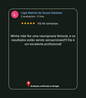 Avaliação 9 no Google sobre Dr. Marcel Carvalho